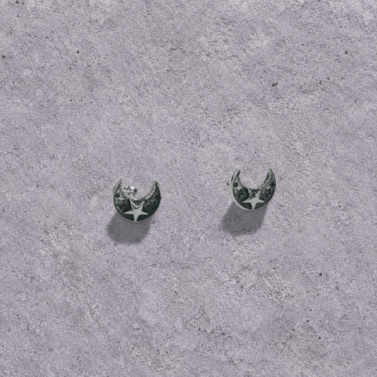 Crescent Star Studs