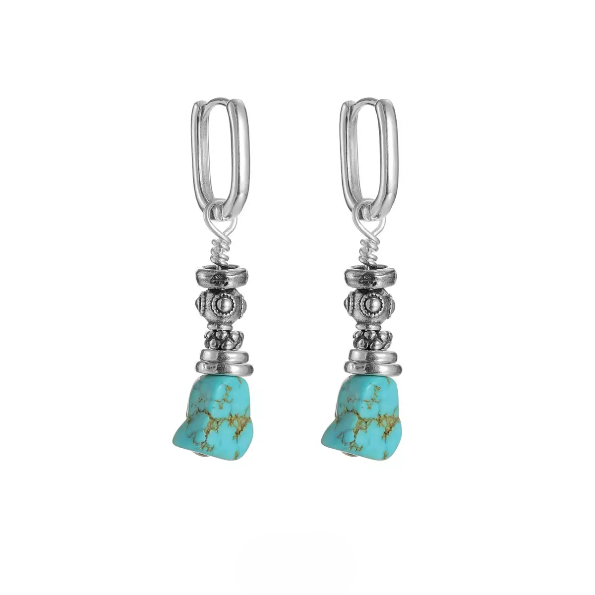 Carved Hoop Dangles