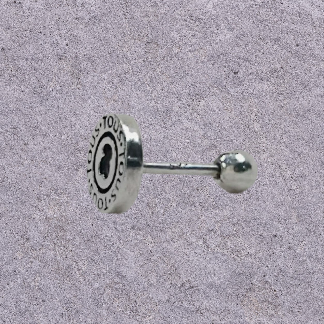 Bear Token Oxidized Silver Studs