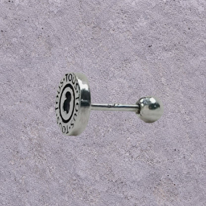 Bear Token Oxidized Silver Studs