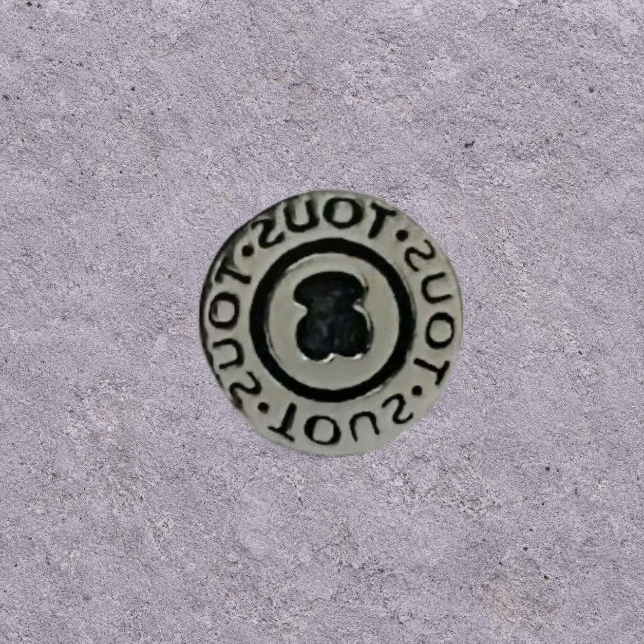 Bear Token Oxidized Silver Studs
