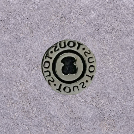 Bear Token Oxidized Silver Studs