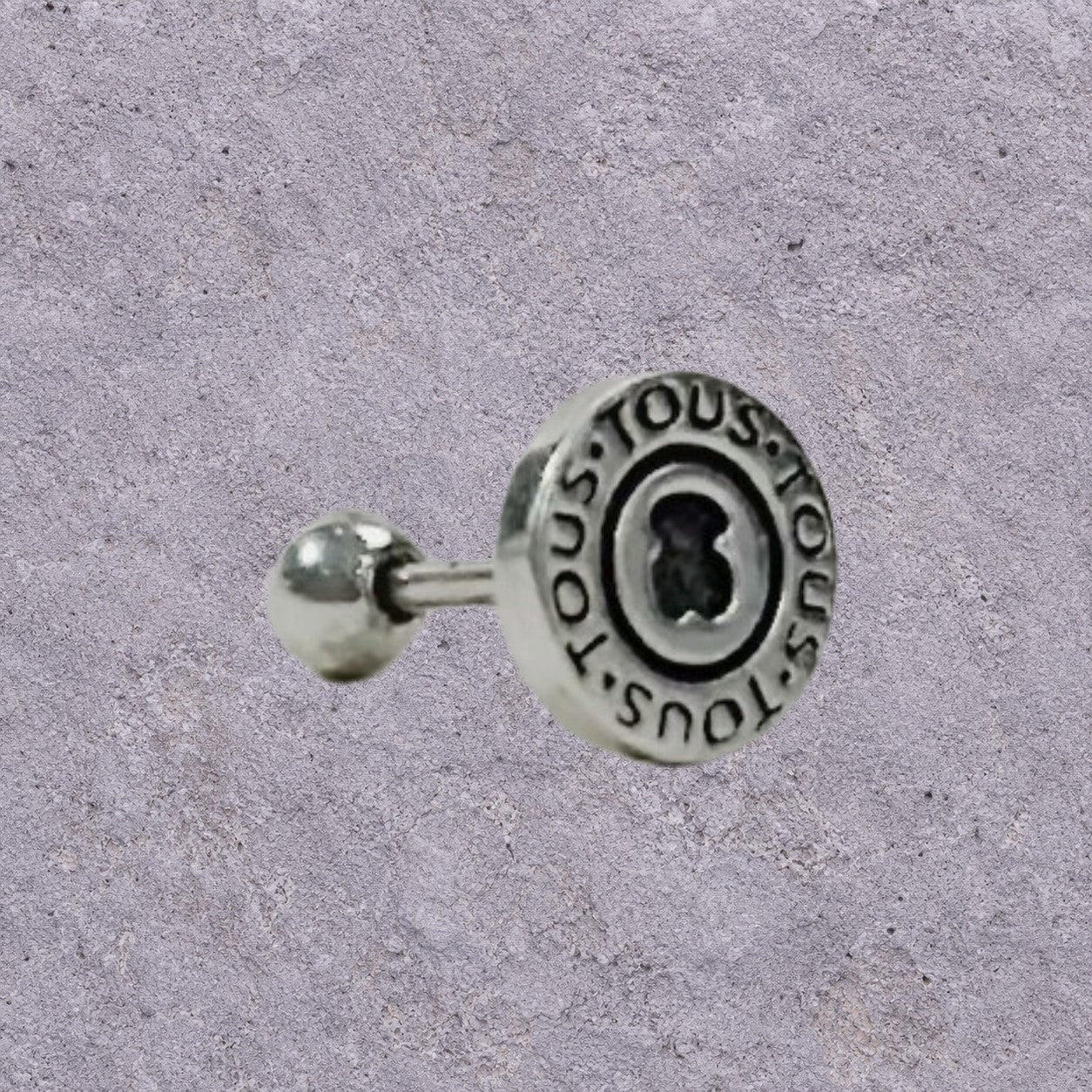 Bear Token Oxidized Silver Studs