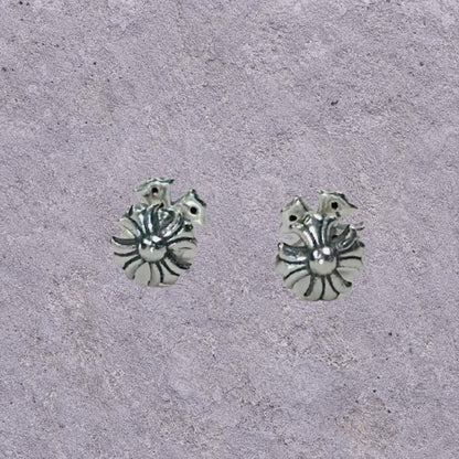 Black Cross Double-Sided Screw Back Studs
