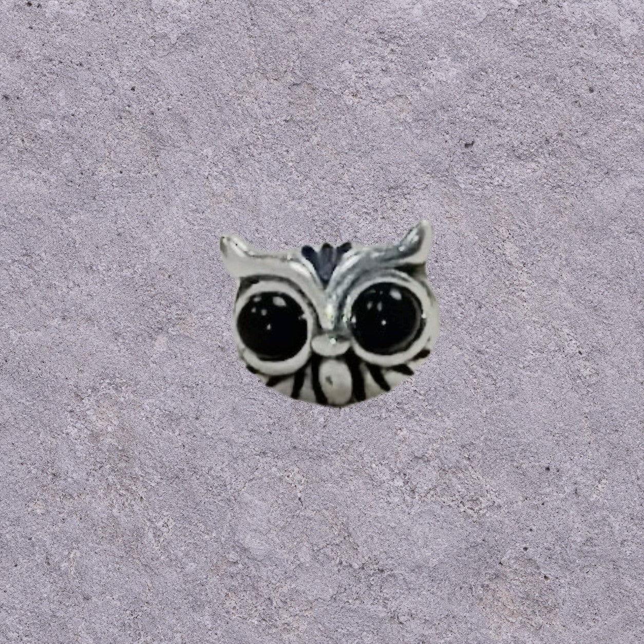 Black Onyx Owl Screw Back Studs
