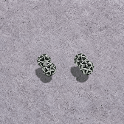 Carved Orb Studs
