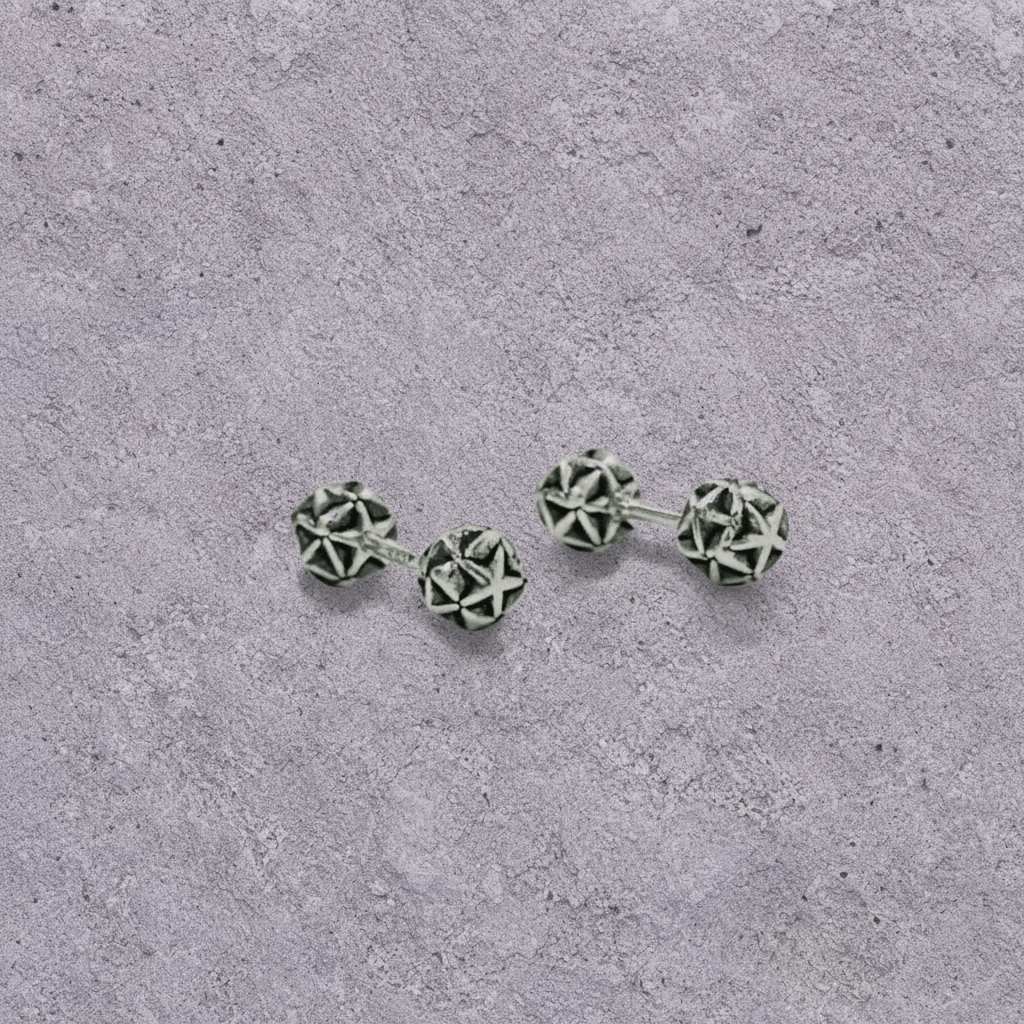 Carved Orb Studs