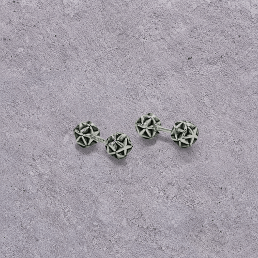 Carved Orb Studs