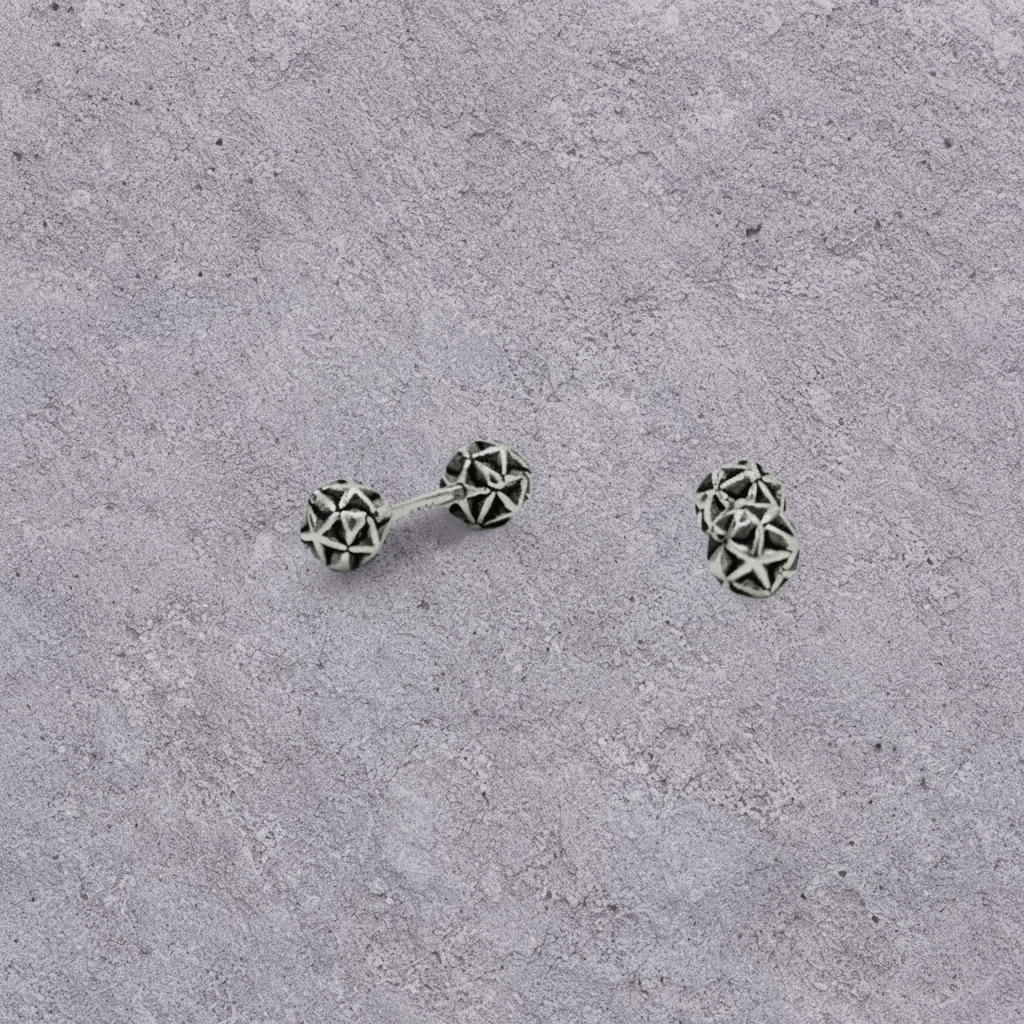 Carved Orb Studs