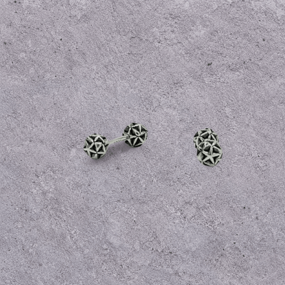 Carved Orb Studs