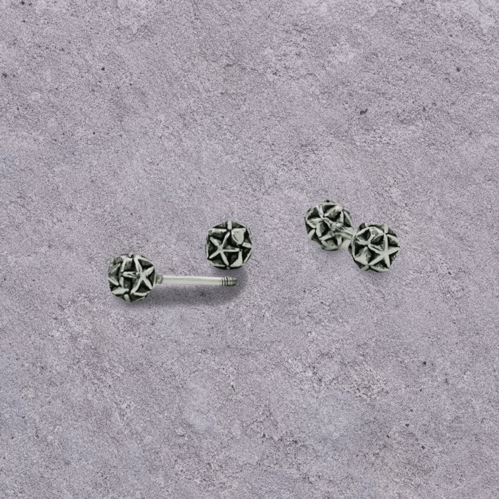 Carved Orb Studs