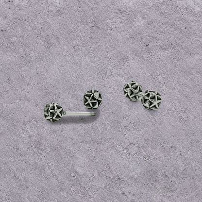 Carved Orb Studs