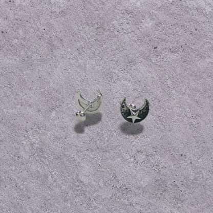 Crescent Star Studs
