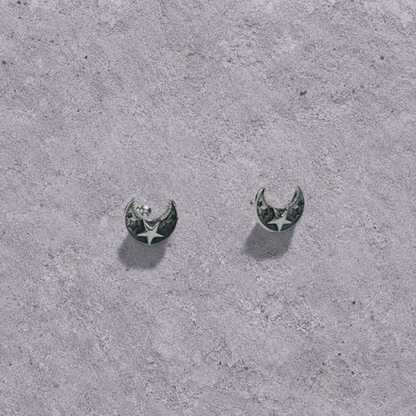 Crescent Star Studs