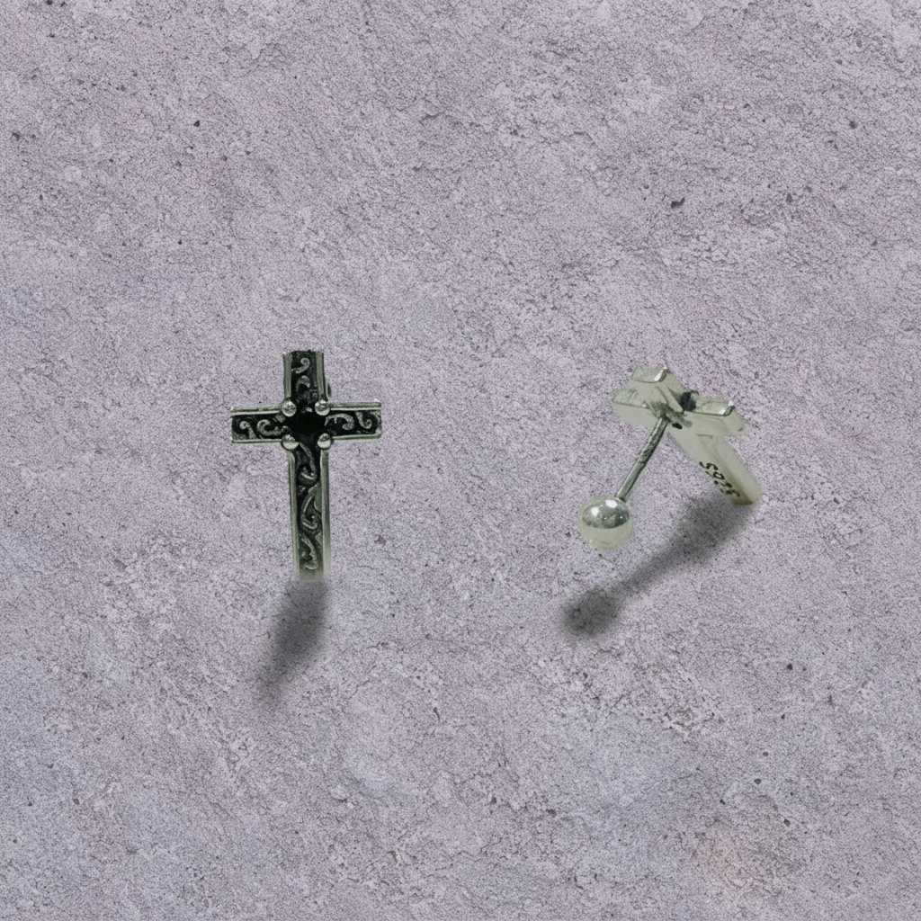 Dark Cross Studs