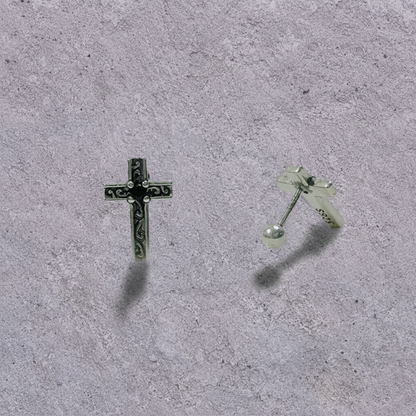 Dark Cross Studs