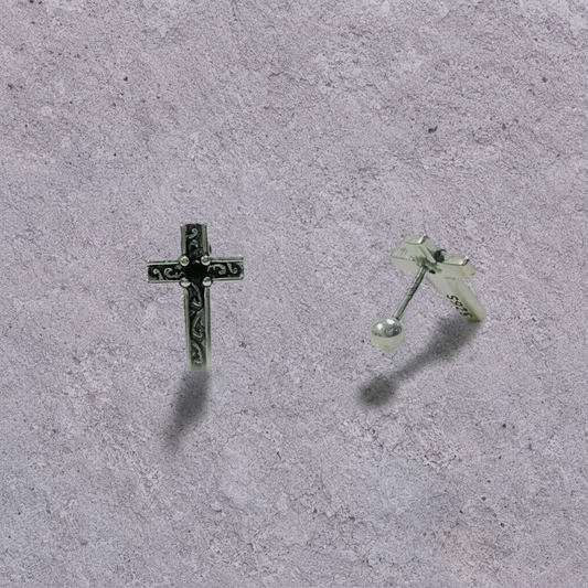 Dark Cross Studs