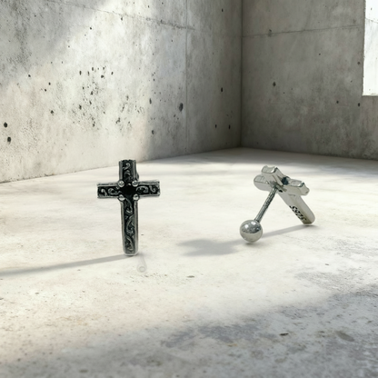 Dark Cross Studs