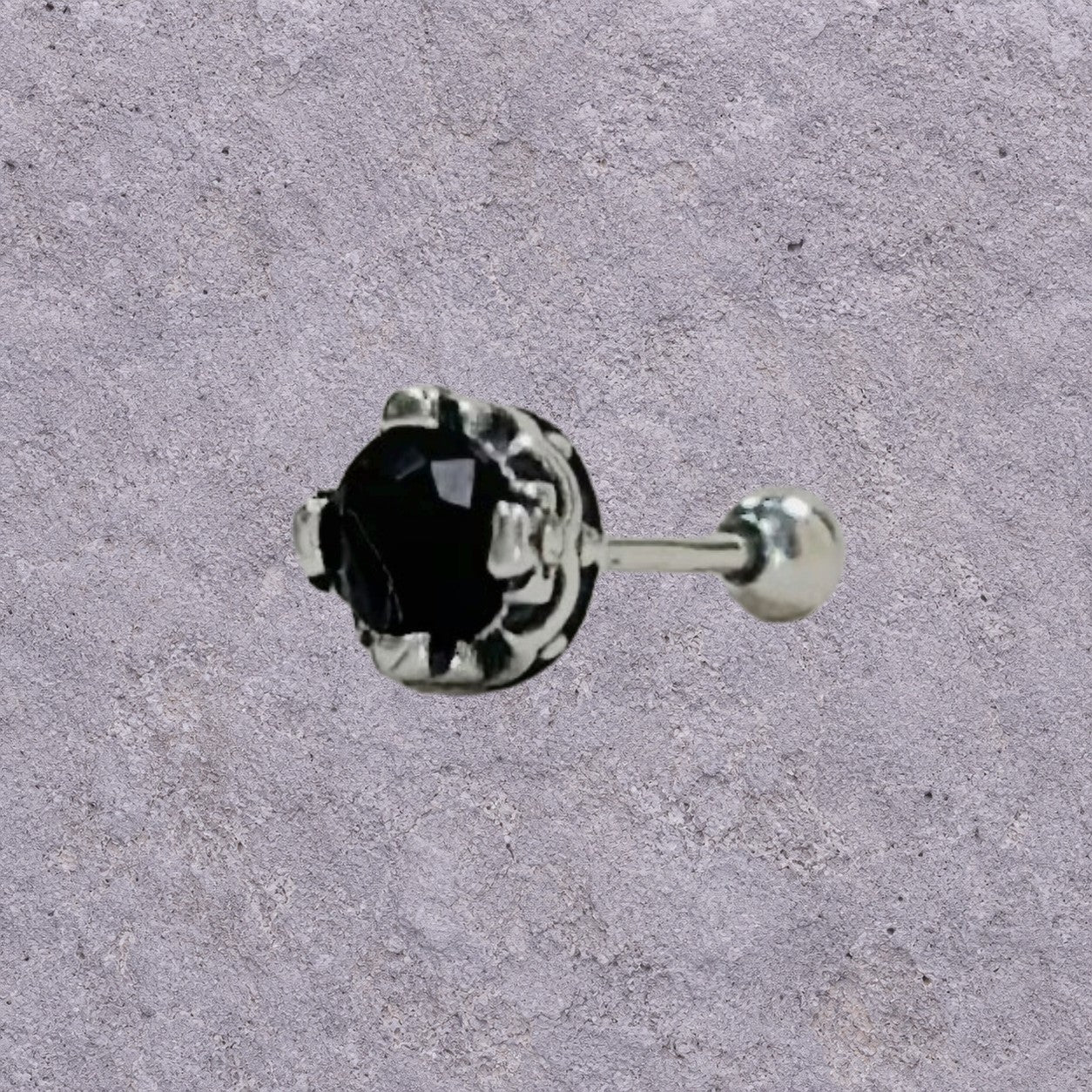 Dark Crown Oxidized Silver Studs