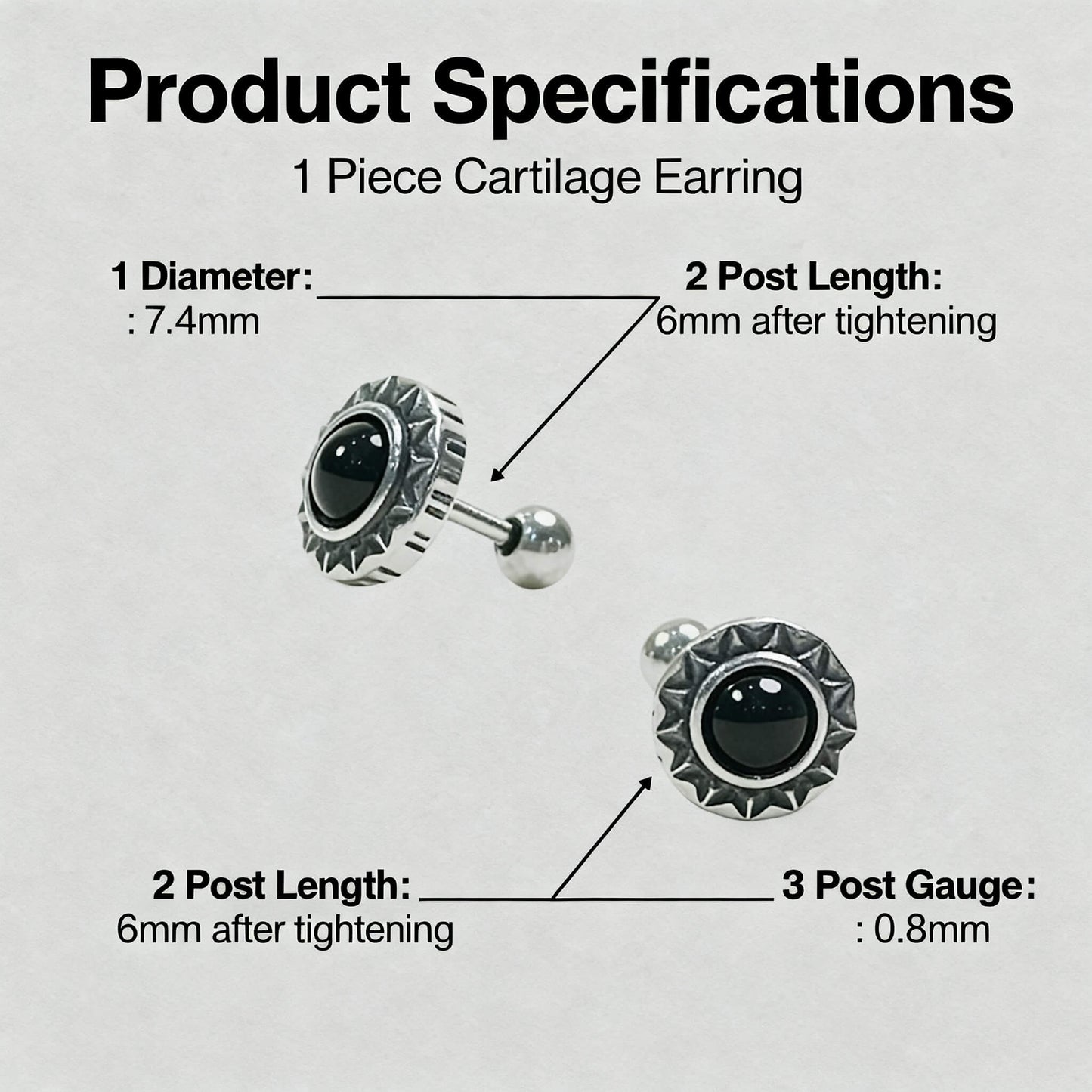 Dark Sun Studs