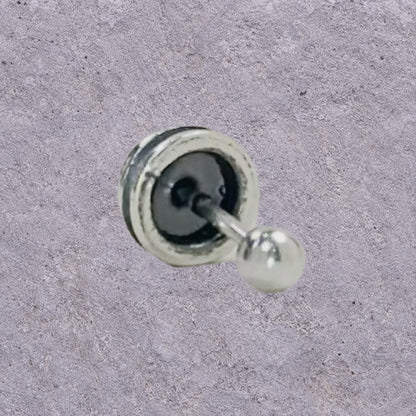 Fleur-de-Lis Oxidized Silver Studs