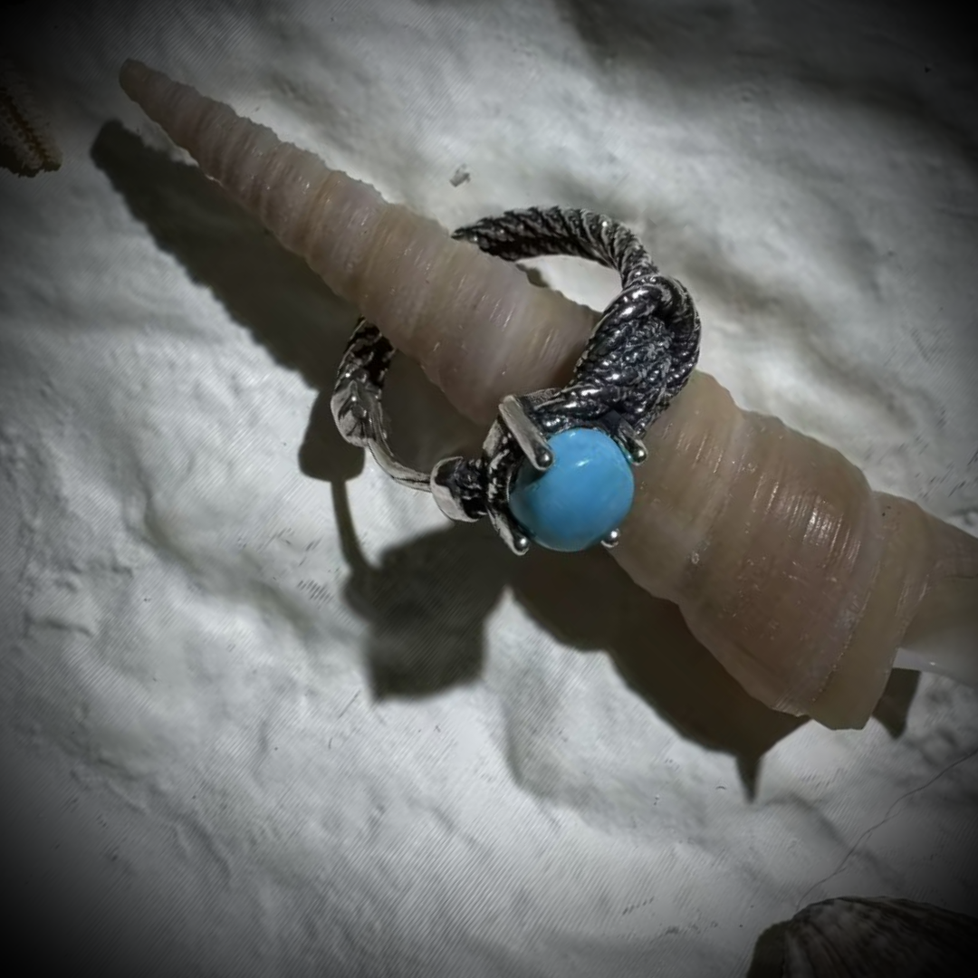 Heritage 925 Silver Knotted Earrings Natural Turquoise Unisex