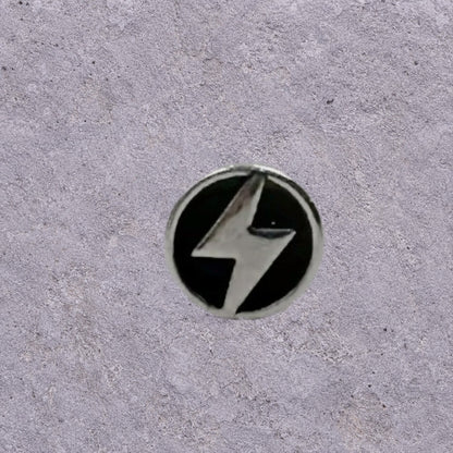 Lightning Token Oxidized Silver Studs