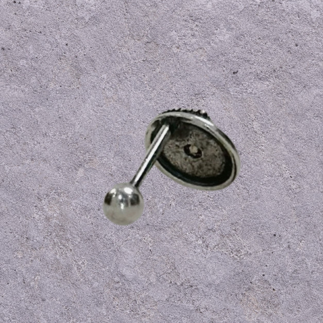 Olive Eye Oxidized Silver Studs