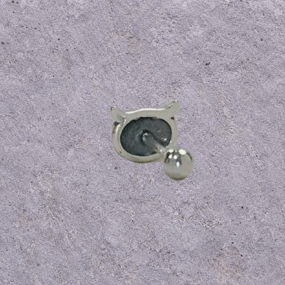 Oxidized Silver Owl Face Studs