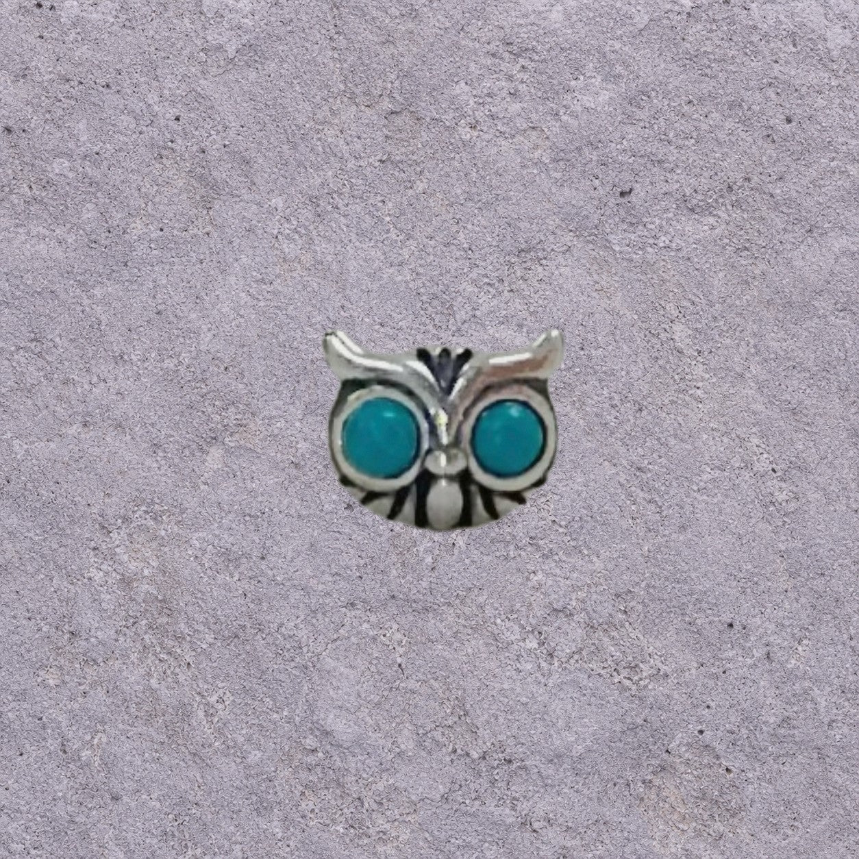 Oxidized Silver Owl Face Studs