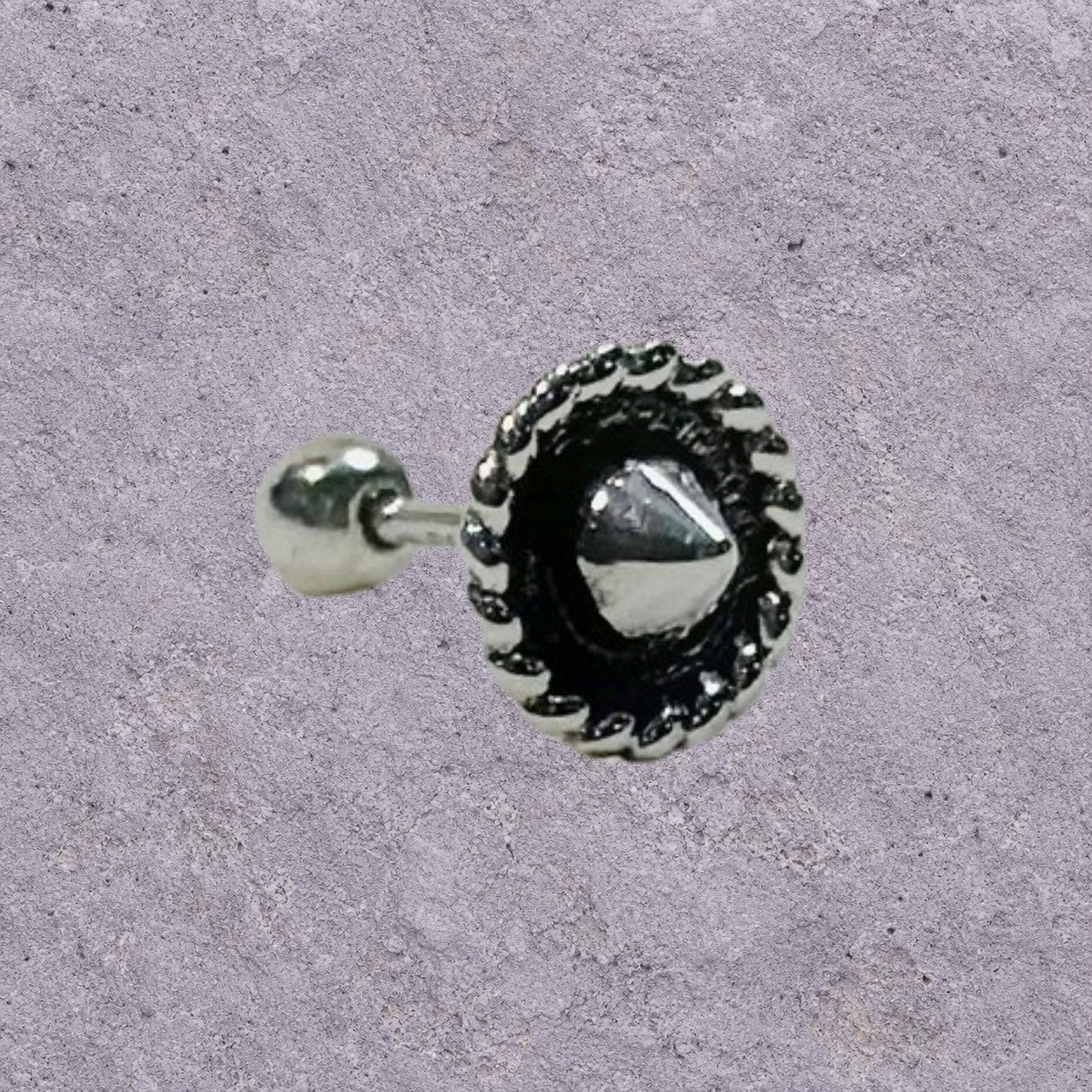 Rivet Disc Oxidized Silver Studs