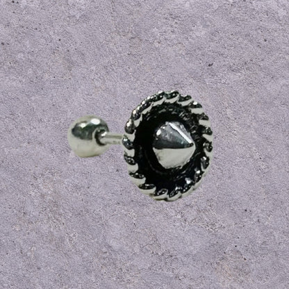 Rivet Disc Oxidized Silver Studs