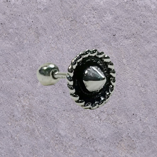 Rivet Disc Oxidized Silver Studs