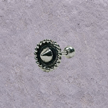 Rivet Disc Oxidized Silver Studs