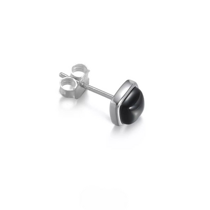 S925 Silver Black Onyx Stud Earrings