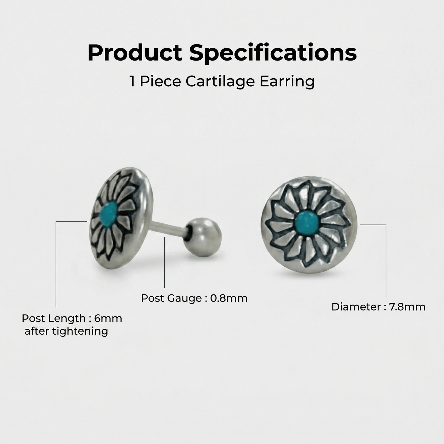 Sun Disc Studs